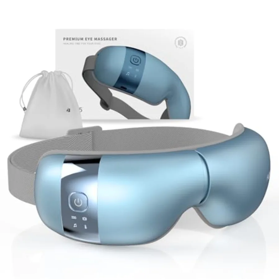 

Массажер для глаз с функцией нагрева, вибрации и музыки помогает снять напряжение, устранить темные круги, сухость и снять мигрень, а также способствует расслаблению.