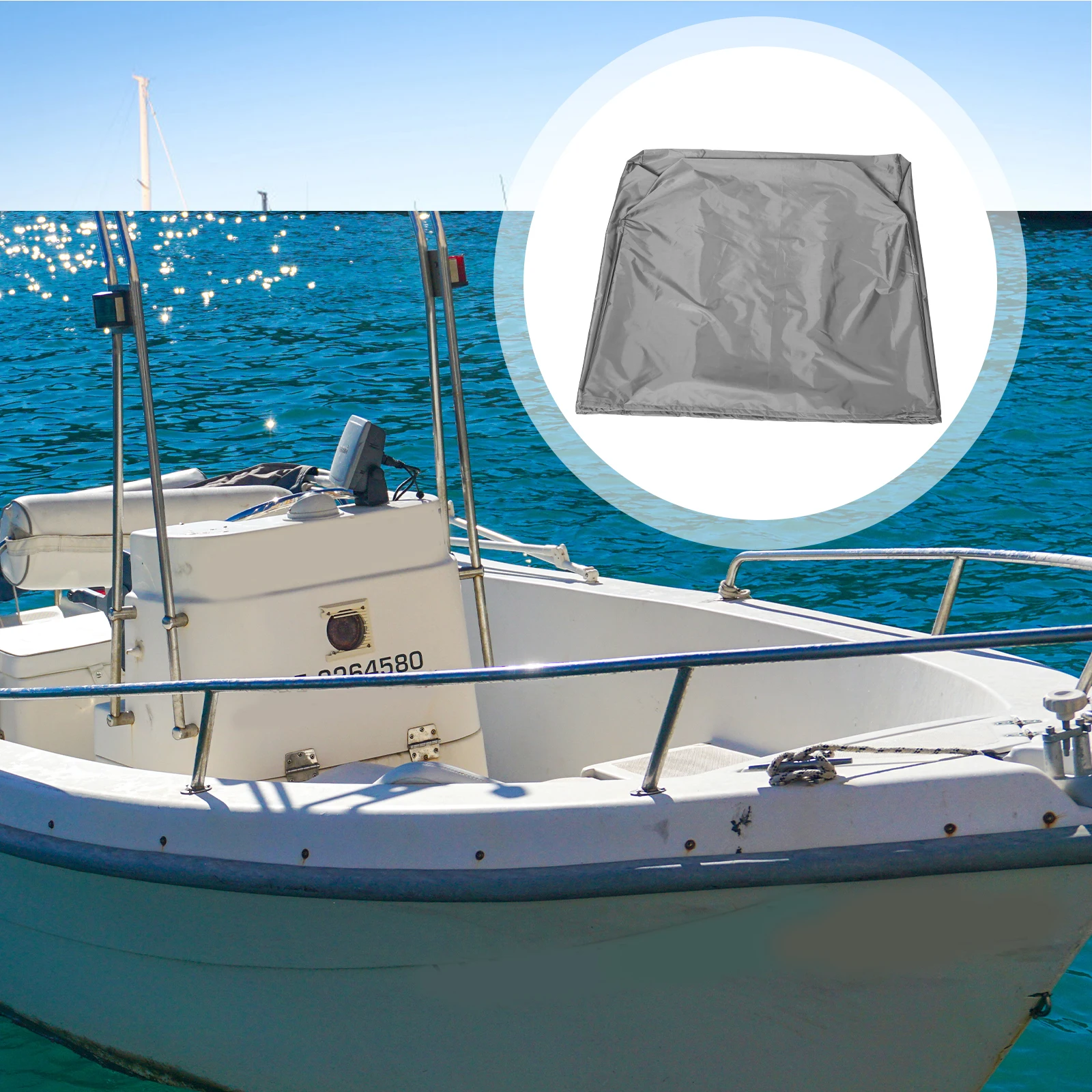 

Waterproof Center Console Cover Boat UV Resistant Protective for Motor Sun Rain Durable Boat Furniture Covers Multifunctional