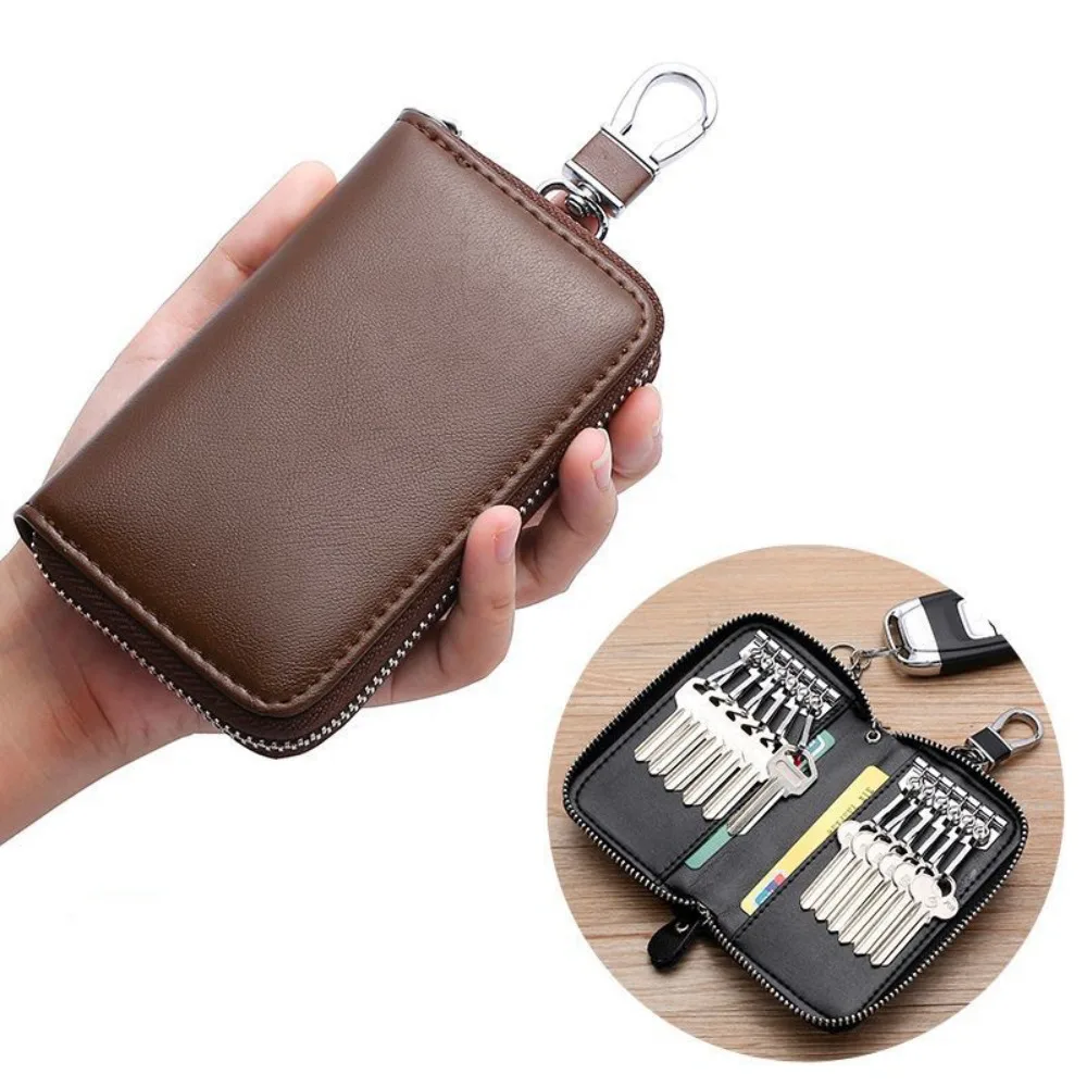 

Lightweight Retro Car Key Wallet Waterproof Card Slot Key Storage Pouch Multifunctional Portable Key Organizer Men Women