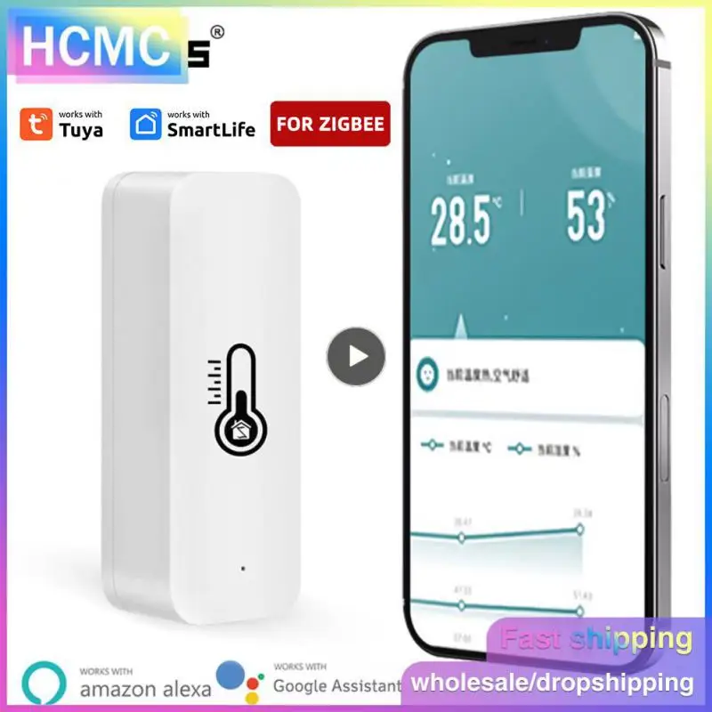 

Long Endurance Temperature Humidity Sensor Smart Life Tuya App Humidity Sensor High-performance App Control Battery Powered