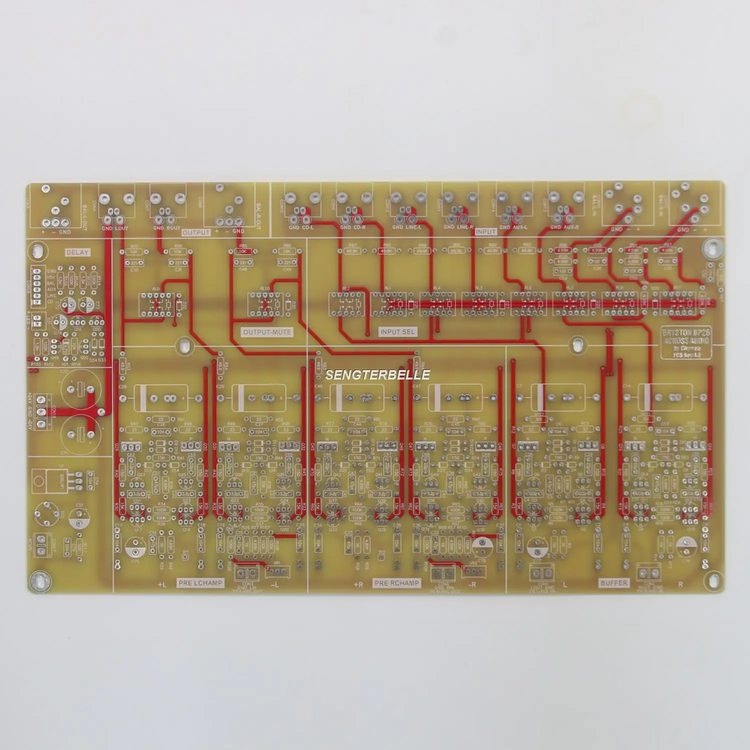 HiFi Fully Balanced Preamplifier Pcb Preamp Bare Board Base On  Bryston BP26  Circuit