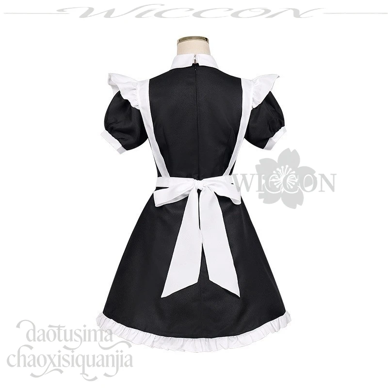 Anime Kita Ikuyo Cosplay Kawaii Japanese Maid Black White Dress Lovely Sweet Lolita Red Wigs Headwear Halloween Party 코스프레 Cos - view 5