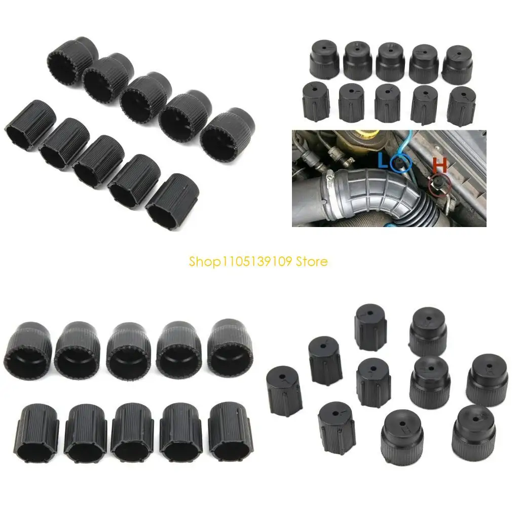 

P5ED 10Pcs R134a 13mm 16mm System Charging Port Caps Automotive Accessories