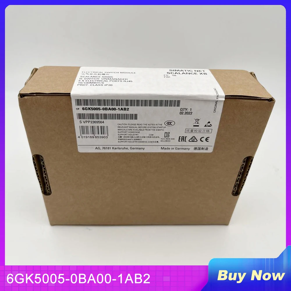 SCALANCE XB005 Unmanaged Industrial Ethernet Switch 6GK5005-0BA00-1AB2