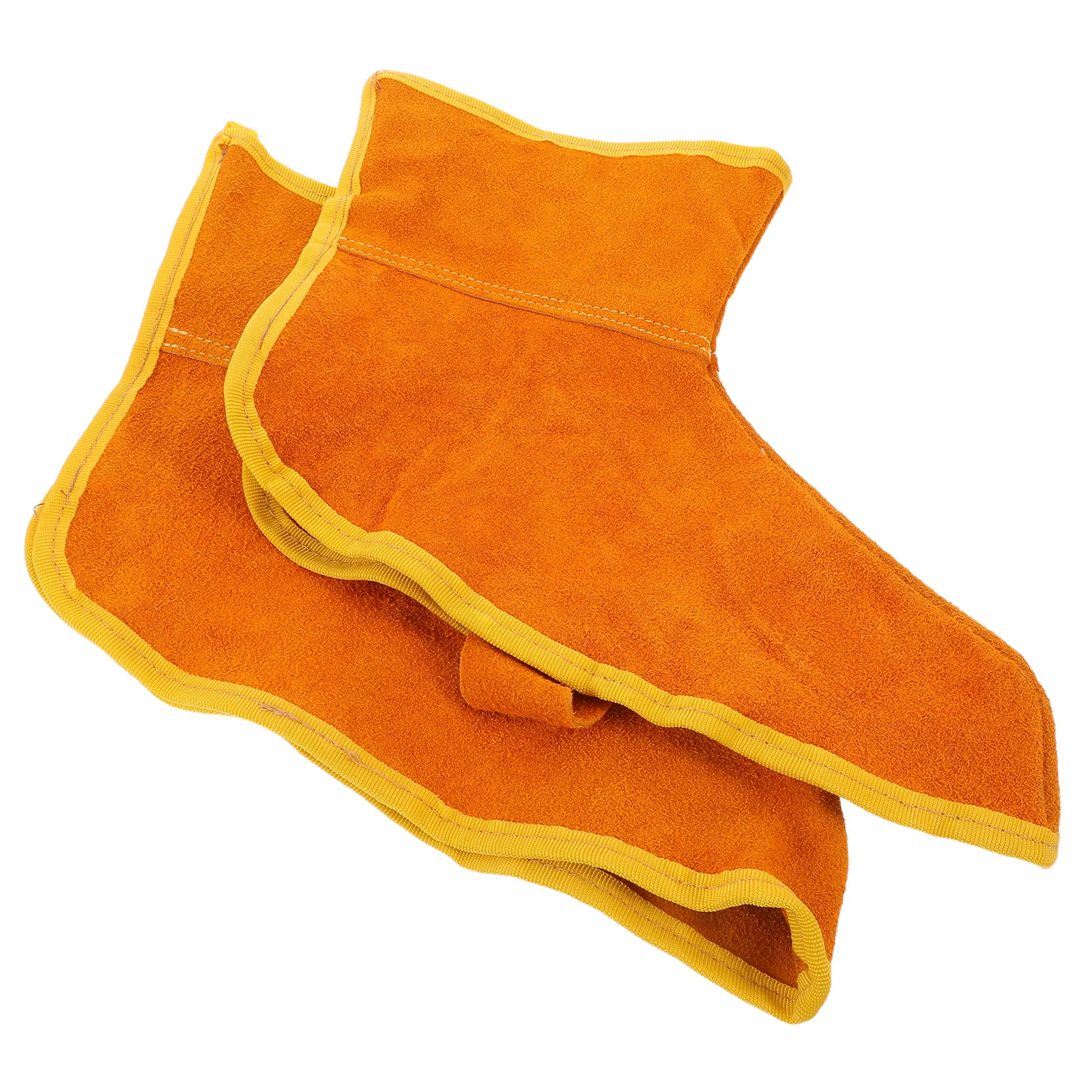 1 par de polainas de soldadura de piel de vaca, cubiertas para zapatos, protectores de dedos resistentes al calor, Protector de botas de soldadura para botas de trabajo de seguridad