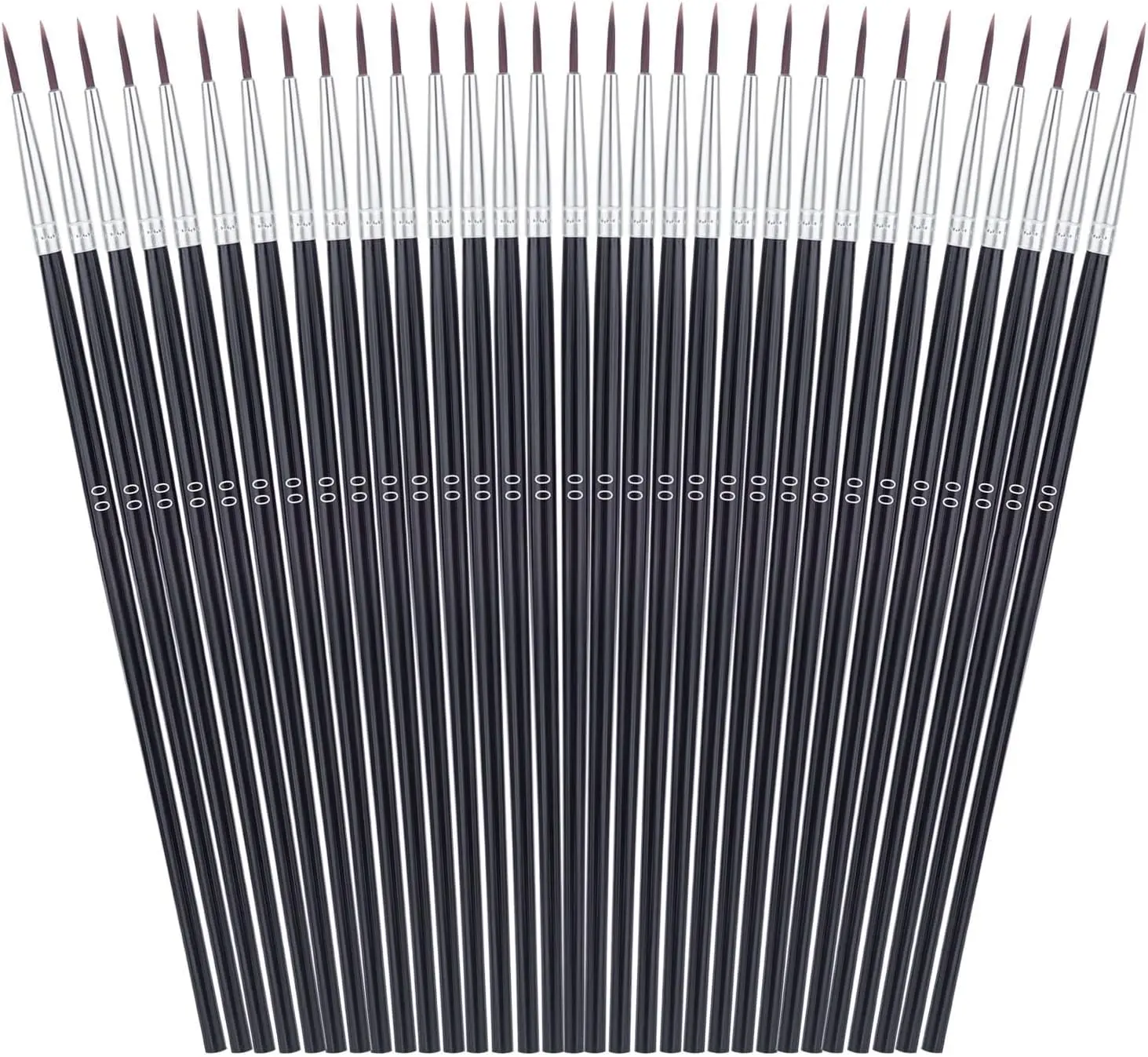 

30 Pcs Miniature Detail Paint Brushes Size 00 for Watercolor Acrylic Oil Model Craft Nail Art