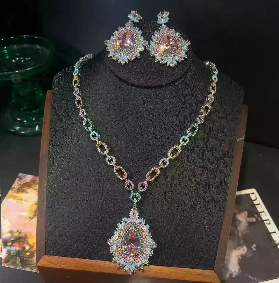 

Missvikki New Hot Gorgeous Romantic Sweet Pendnat Earrings For Women Bridal Earrings Cute Shiny Flowers Fashion Girl Gift