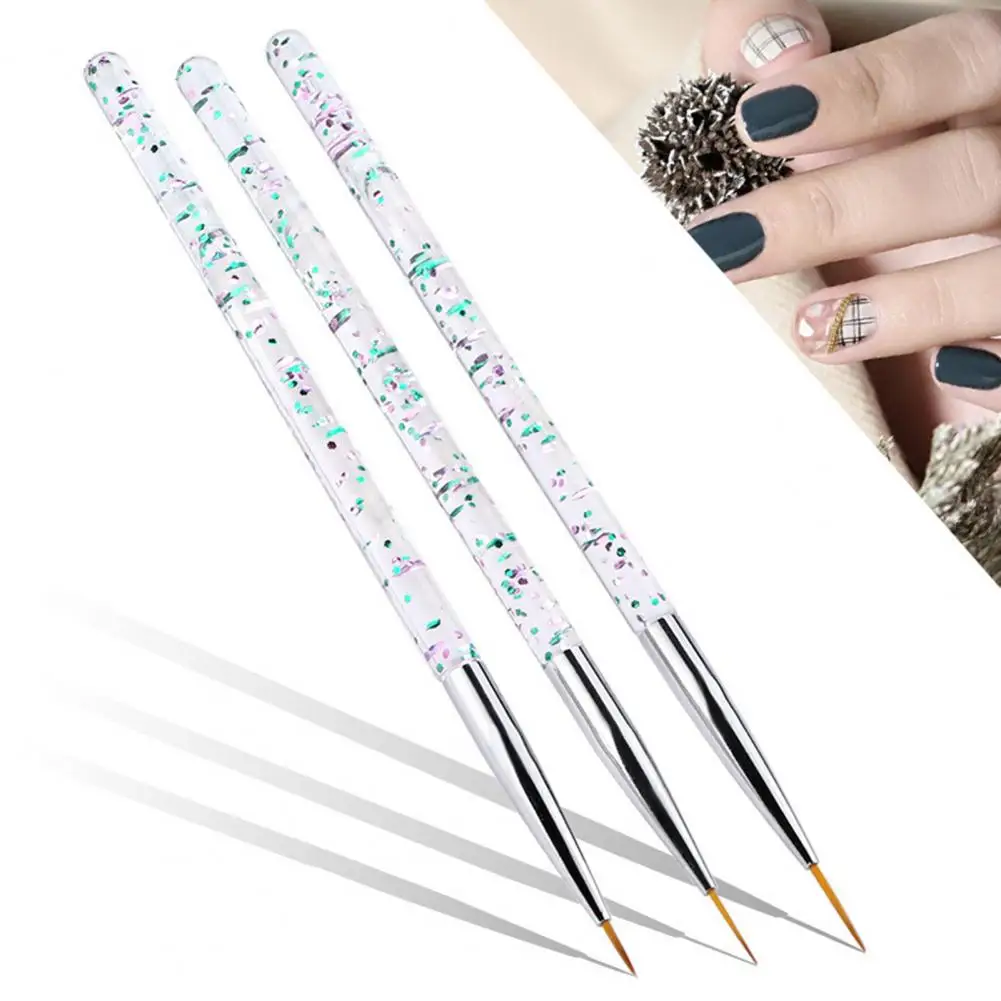 3Pcs Nail Drawing Pens Ultra-thin Nail Dotting Pens Acrylic Nail Art Carving Pens DIY Manicure Nail Art Liner Nail Art Pen