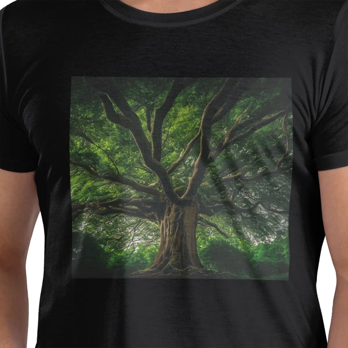 

Magic Green Tree 100% Cotton T-Shirt Men's Oversized T Shirts Men Round Neck Short Sleeve S-6XL