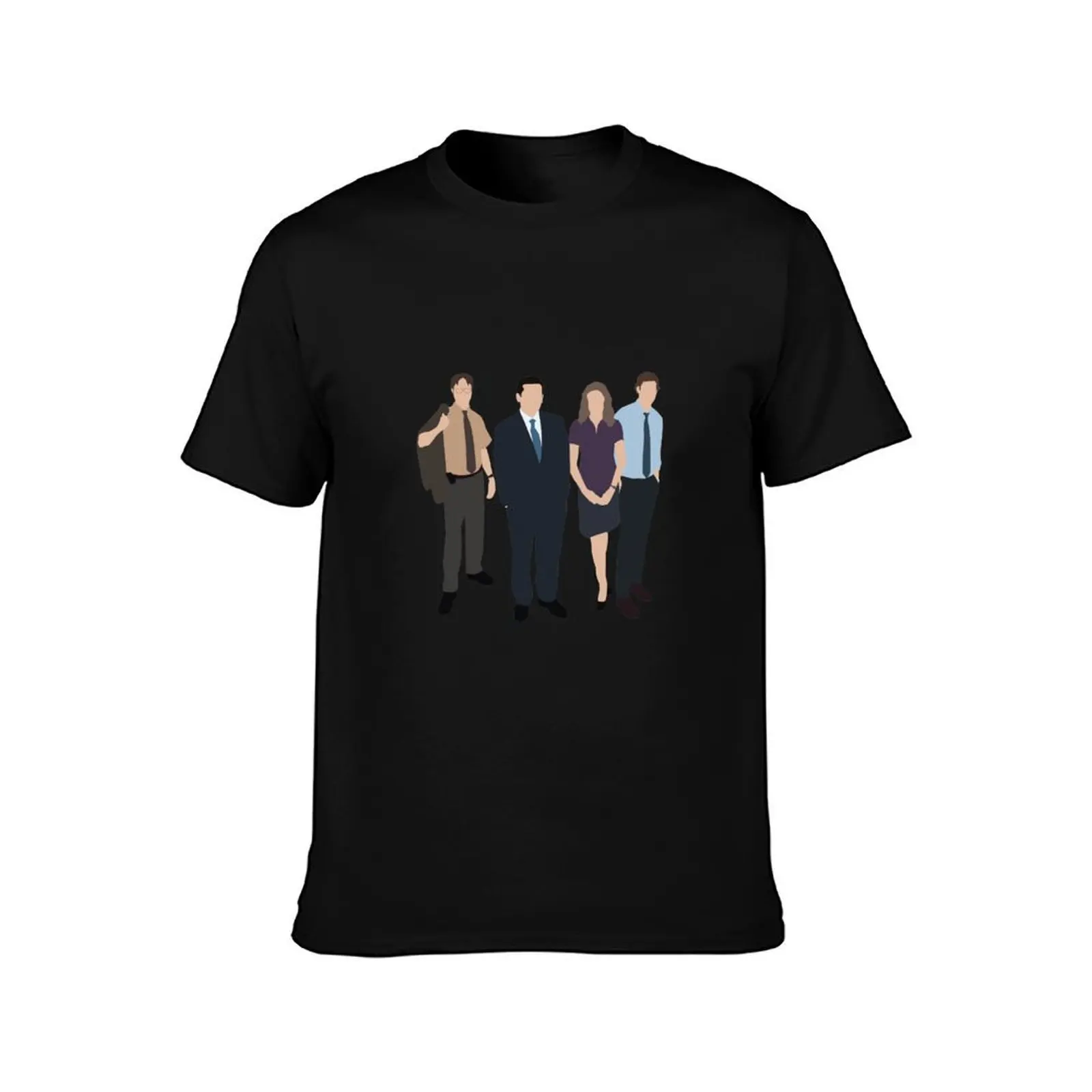 The Office US - Line Up T-Shirt, Summer Casual Cotton Tee, Oversized Streetwear Tops, Vintage Graphic Print, Unisex Men Women