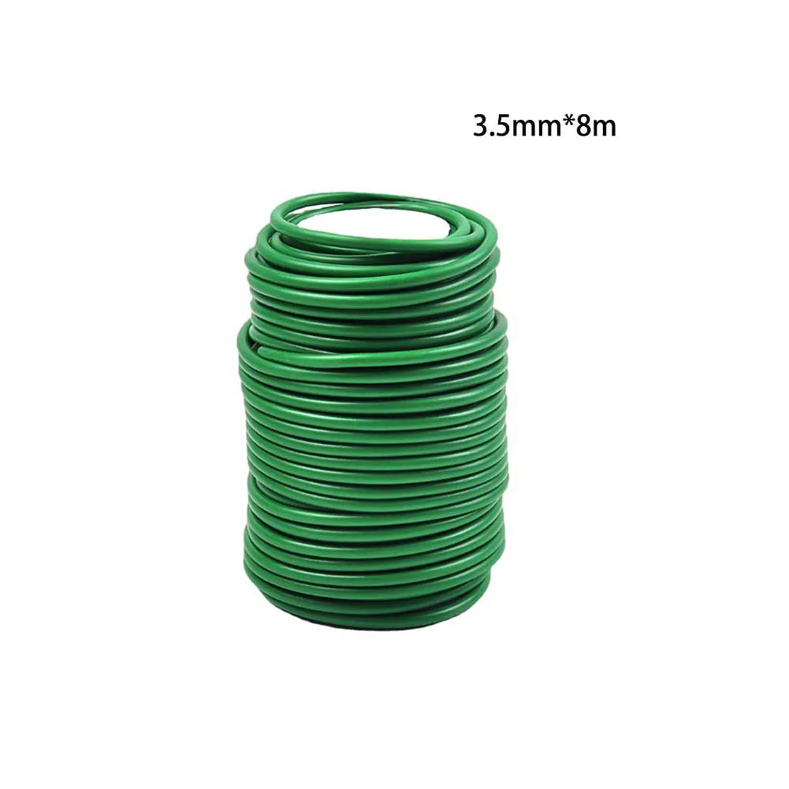 8m/10m Plant Twine Green Soft Flexible Bendy Garden Support Wire Cable Twist Tie Reusable Rubber Coated Steel Wire