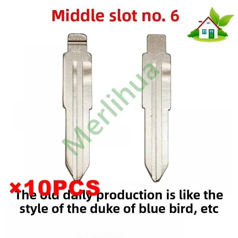 Middle slot No. 06 car key embryo is suitable for old Nissan, such as Bluebird, Duke, demeanor medium slot modified embryo