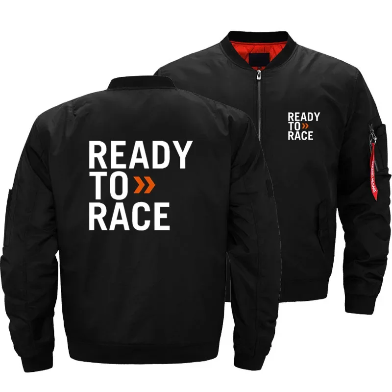 

Ready To Race Enduro Cross Motocross Bitumen Bike Life Men's Ma1 Bomber Jacket Pilot Coat Air Windbreaker Jacket Thick t shirt