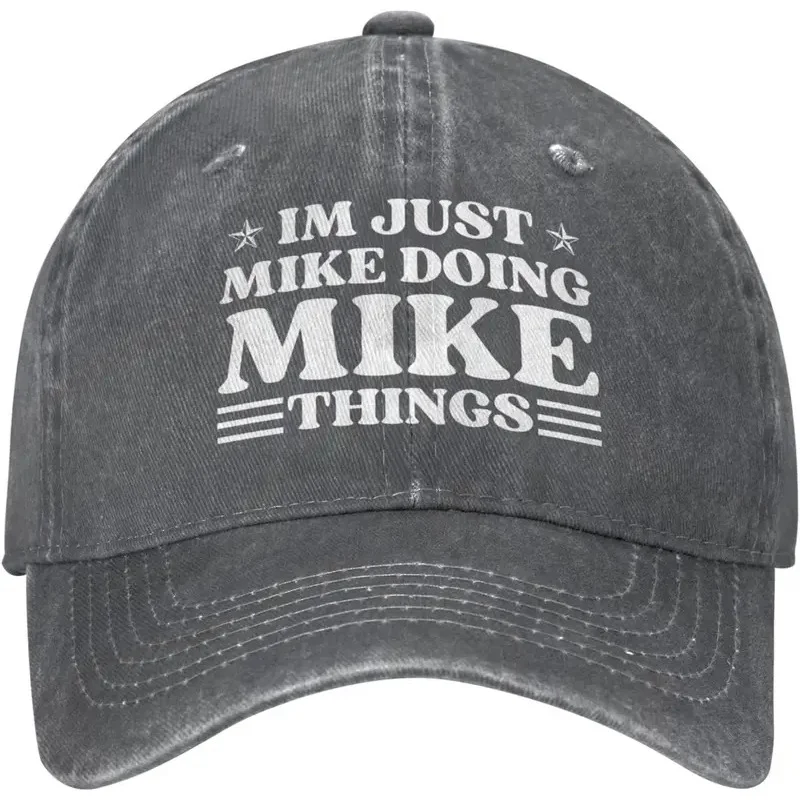 Soy simplemente Mike, haciendo actividades de Mike. Gorra de Camionero para Hombre con Diseño Vaquero Divertido, Ideal como Regalo