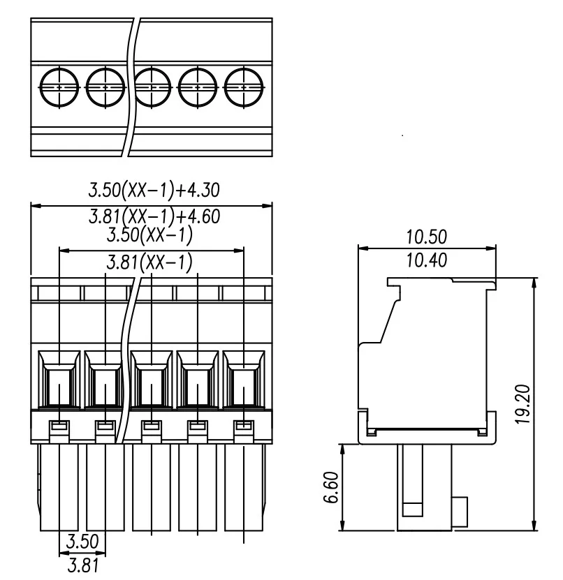 100PIN 15EDGKB 3.5mm 2PIN ~ 12PIN KF2EDGKB PCB PLUG-IN TEMINAL BLOCKS MCVW 1,5/ 2-ST-3,5 PHOENIX CONTACT BCZ3.50/270 EC350RL