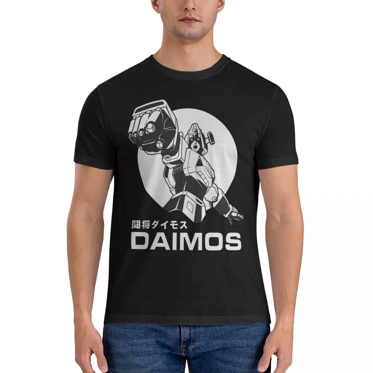 Leisure Daimos T-Shirt for Men Round Collar 100% Cotton T Shirts Voltes V Short Sleeve Tees Adult Clothing