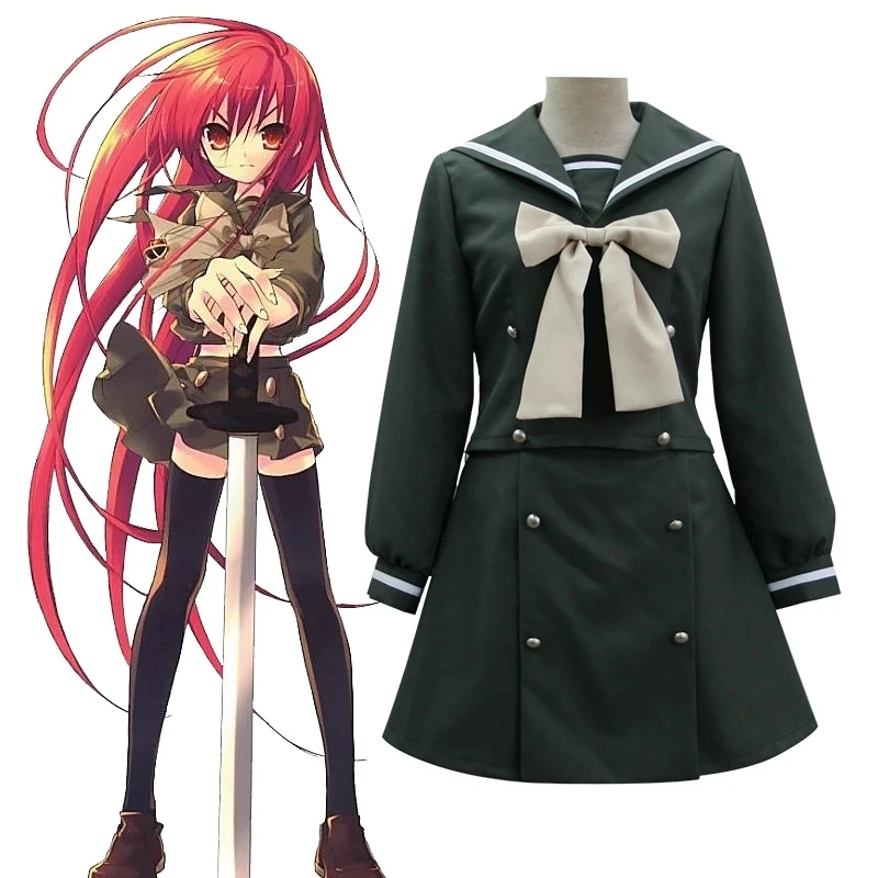 Anime Shakugan No Shana Cosplay Costume Shana School Uniform JK Outfits Halloween Costumes Wig For Women