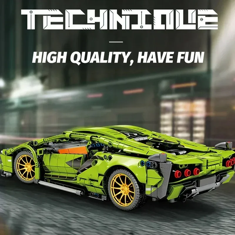 Technical Car Series 1：14 Model Lamborghinied Racing Building Blocks City Sports Cars Bricks Toys Boy