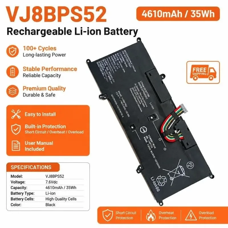 [NEW] 7.6V 35Wh VJ8BPS52 High-quality Laptop Battery for Sony for VAIO S11 S13 VJS121 SX14 Power Supply