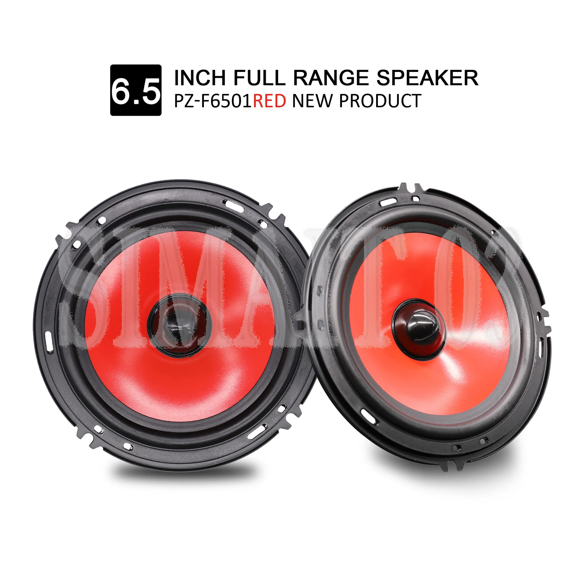 

6.5 Inch Car Audio Speaker 2021 New Red Export Version - Front Door Woofer 4 Ohm 90W