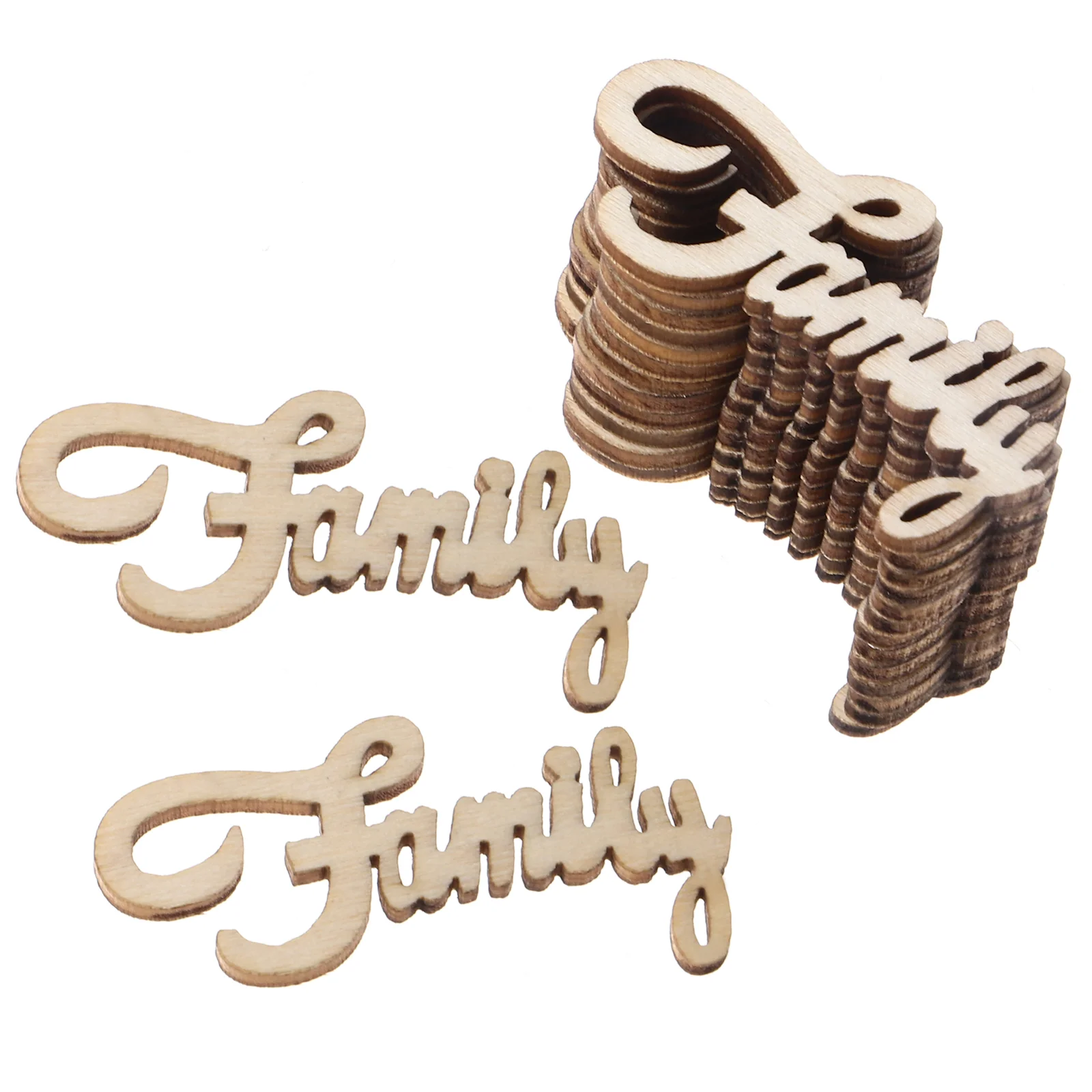 

15 Pcs Home Decor Wooden Family Cutout Letter Hanging Signs DIY Letters Wedding Adornments