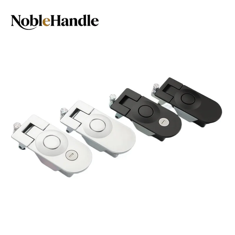 MS609 Press Pop-up Flat Lever Lock Zinc Alloy Latch for Industrial Cabinet Distribution Box RV Communication Equipment Door Lock