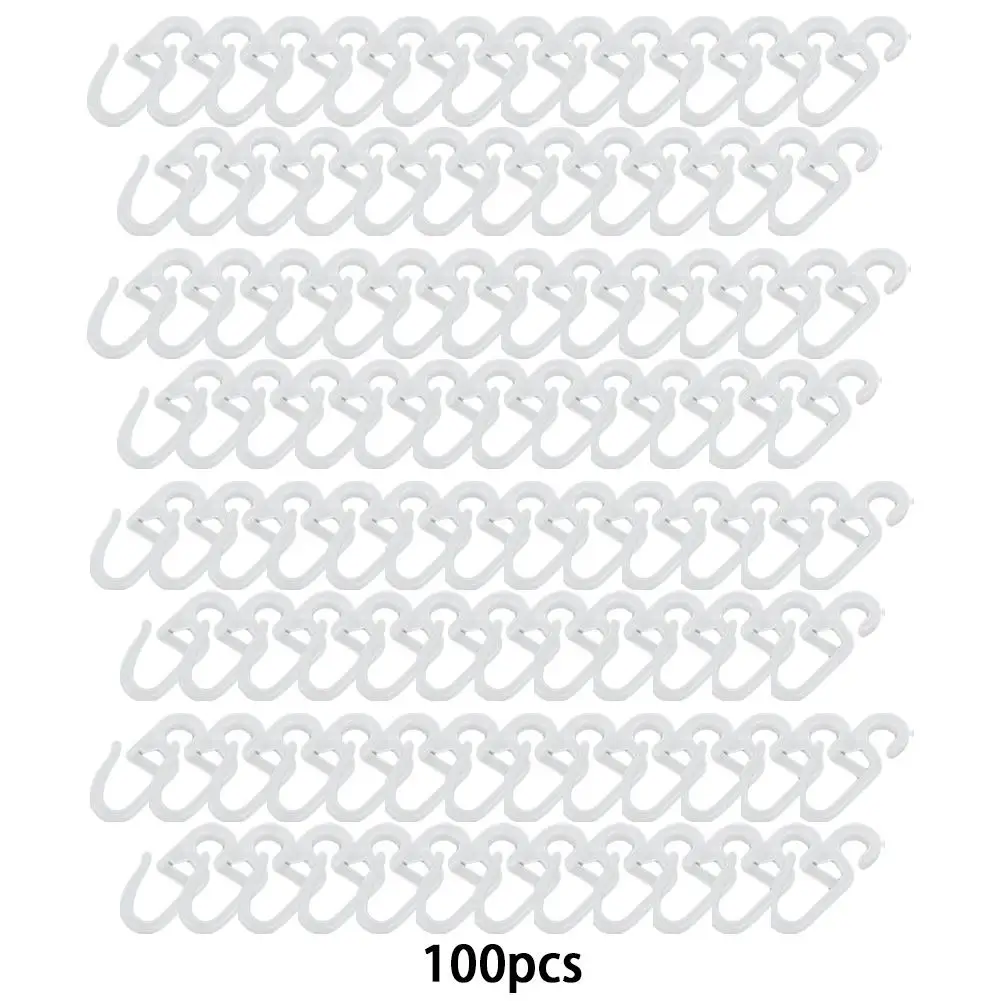 100 Clipon For Curtain Hooks with 10mm Eyelet for For Curtain Rings Pleating Hooks Plastic for Convenient Hanging and Removal