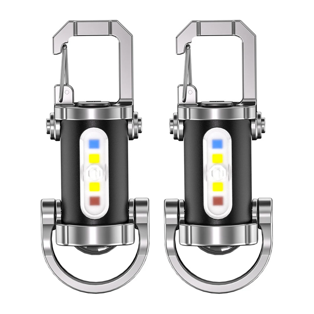 

Waterproof Mini Keychain Flashlight USB Rechargeable with Multiple Brightness Modes for Camping and Outdoor Activities