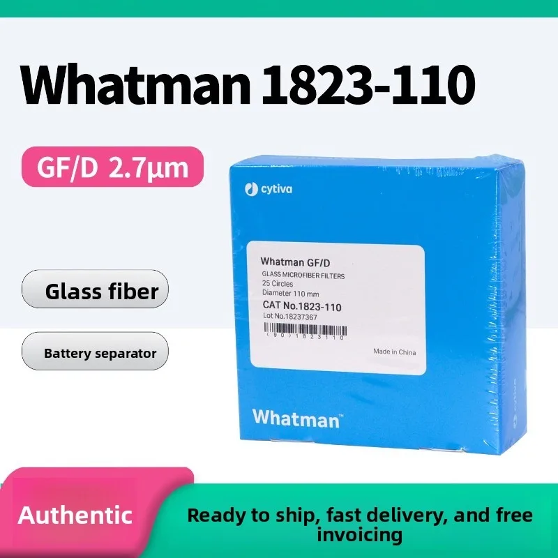 1823‑110 GF/D Glass Microfiber Filter Membrane, 2.7μm Pore Size Lithium‑Ion Battery Separator for Laboratory Test