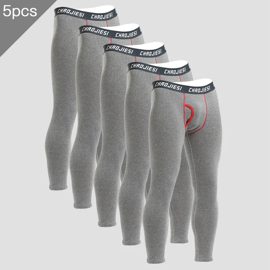 

Зимние мужские трусы, 5 шт., плюс толстые плюшевые брюки, узкие термоштаны, леггинсы, брюки из хлопковой шерсти