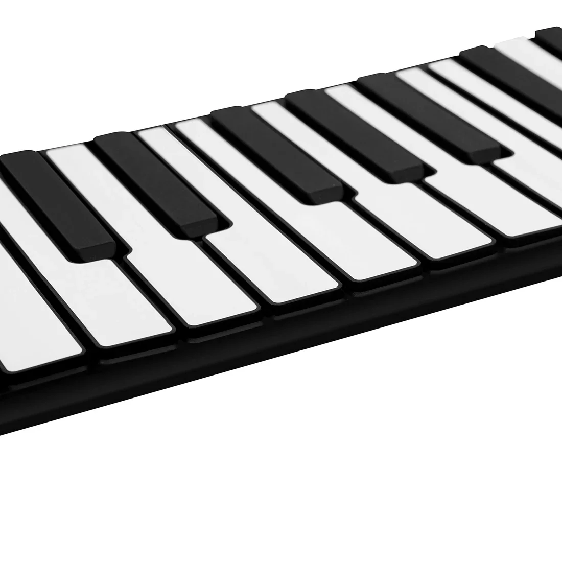 61 Keys Mini Roll Up Piano Silicone Portable Foldable Soft Keyboard Electronic Piano Black White Musical Instrument For Gifts