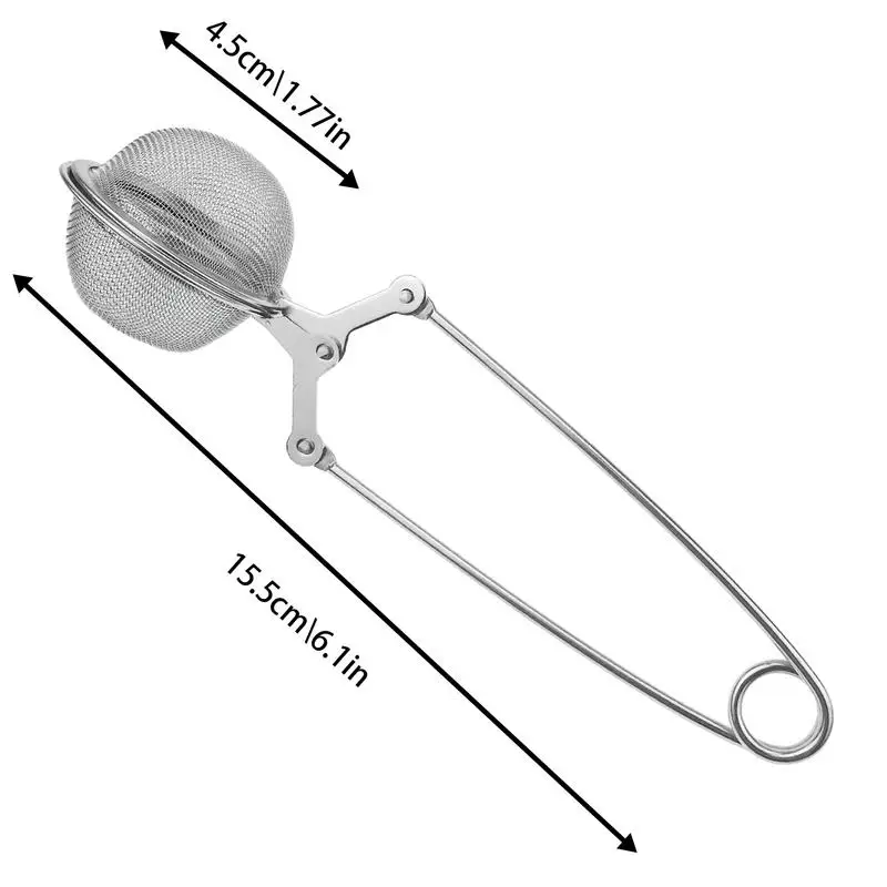 Tea Ball Strainer Stainless Steel Sphere Mesh Tea Strainer Fine Mesh Ball Tea Filter Tea Ball Filter with Handle For Home