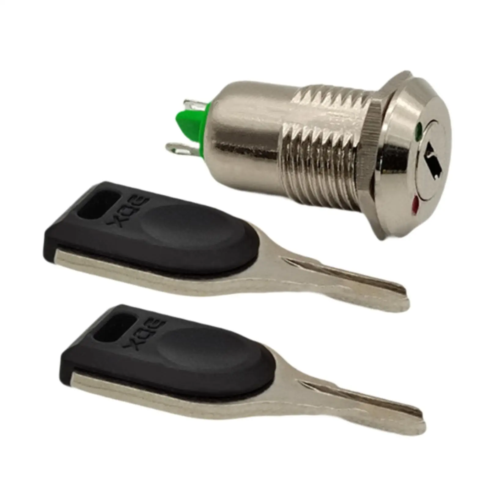 Elektronischer Schlüsselschalter aus Metall, Sicherheits-Netzschalter, multifunktional, robust, tragbar, praktisches Ein-/Ausschalten-Schlüsselschloss, 2 Positionen, 2 Schlüssel
