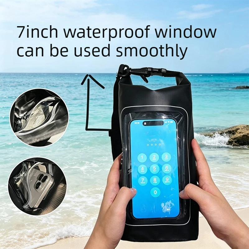 PVC 2-in-1 Outdoor Waterproof Phone Bag, Diving Crossbody Bag, Beach and Rafting Waterproof Phone Pouch