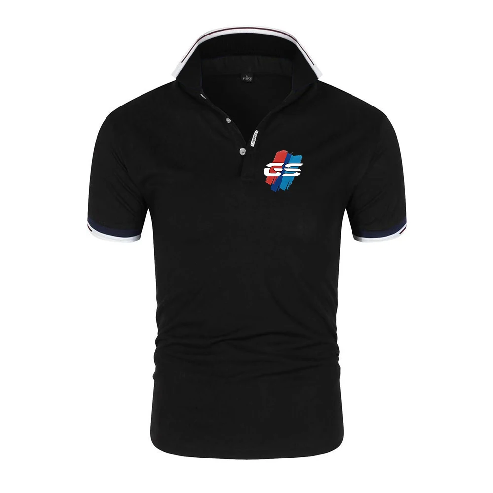GS Adventure Motorcycle Men's Personalized Customized Polo Shirt Short Sleeve Slim Fit T-shirt Casual Comfortable Tops