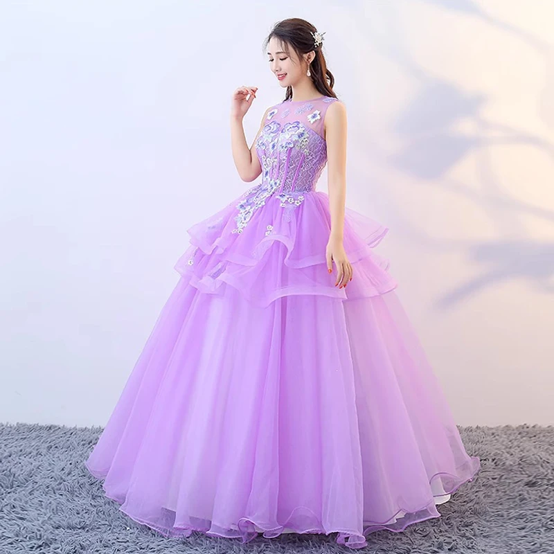 Vestidos Quinceanera DSP A Line O Neck, elegantes vestidos de baile com apliques, vestido de festa de formatura, vestido de aniversário de 15 anos, 2024