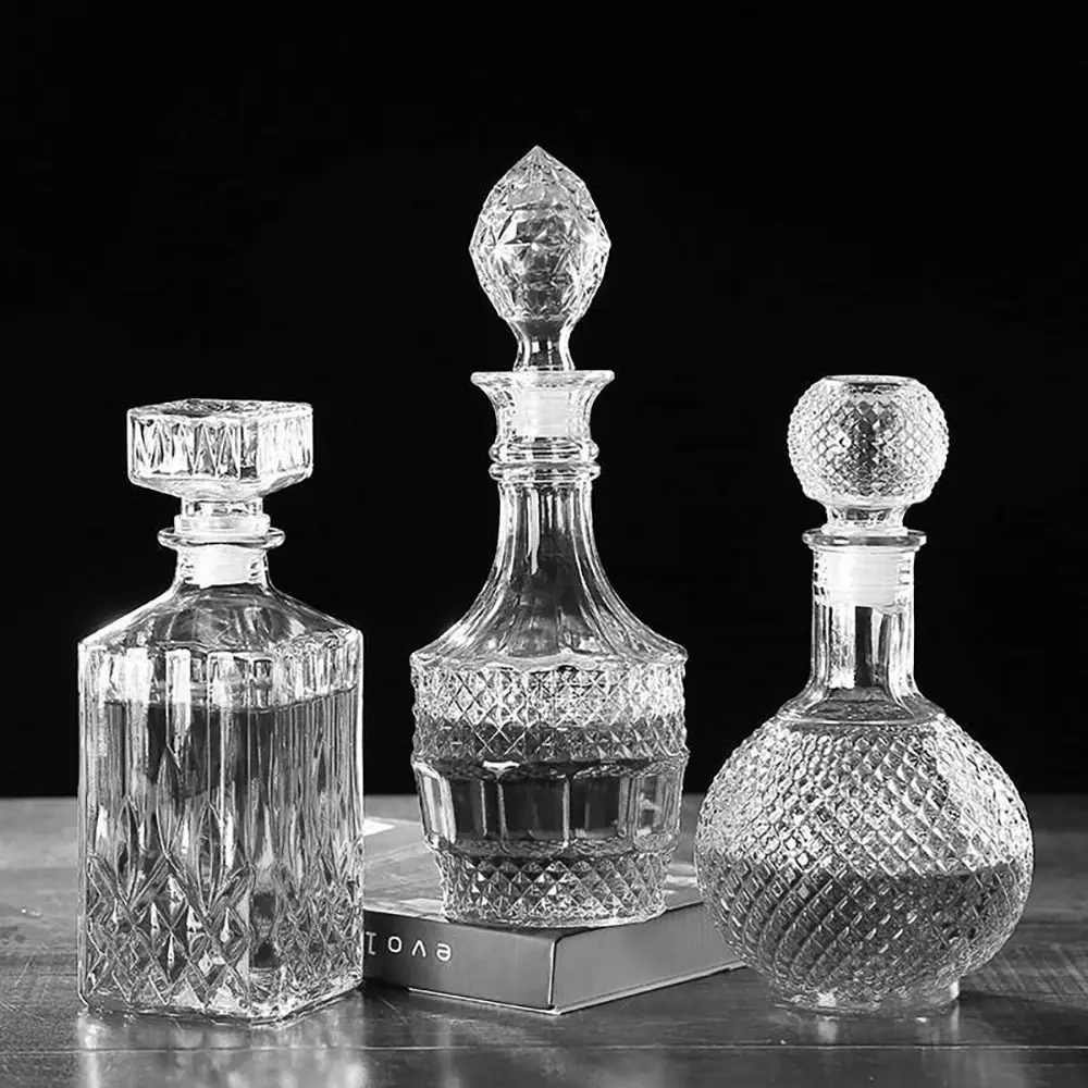 Botella de vino con tapón de rosca, licor de Alcohol, decantador de whisky pequeño, botella de vidrio transparente de 50ml, 1 Uds.