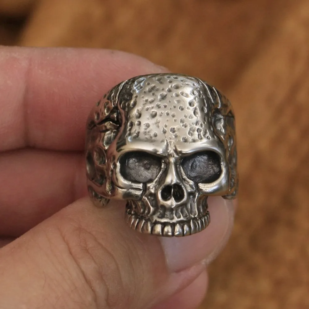 Details Cupronickel Huge Skull Ring Biker Rock Punk Jewelry CP118 US Size 7~15