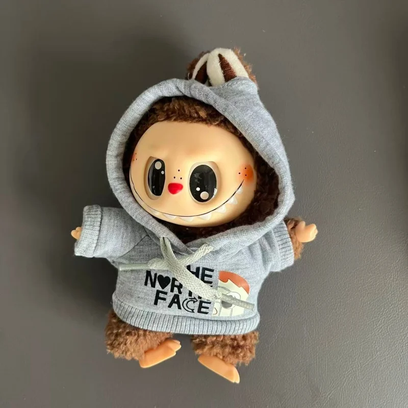 15 17 centimetri Per Labubu Bambola di Marca di Moda Per Il Tempo Libero Felpa Con Cappuccio Pantaloni Vestito di Tela Scarpe Vestiti Svegli Accessori FAI DA TE Diversi Collocazione