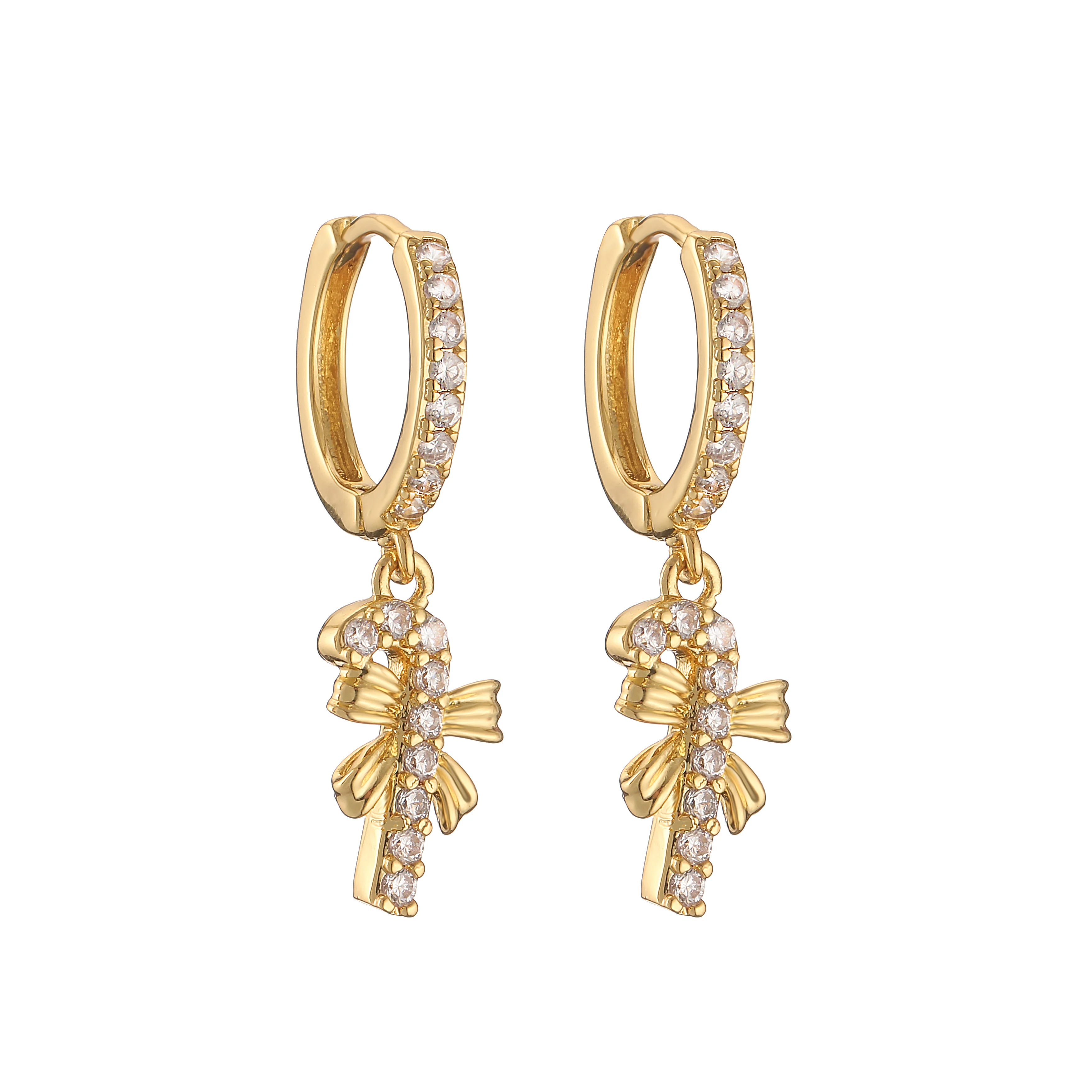 HECHENG,Christmas Zircon Small Earrings for Women Cute Christmas Earrings for woman Gifts Wholesale
