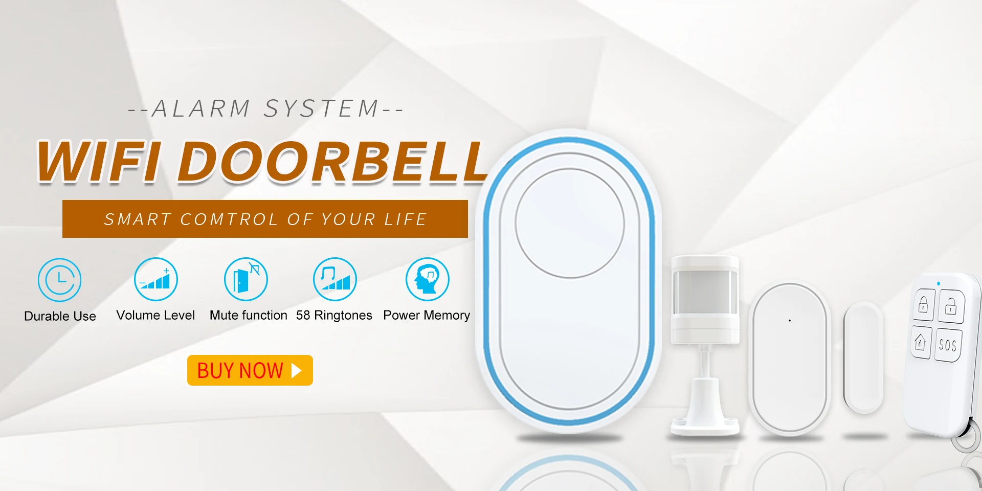 Intelligent Wireless Doorbell Home Welcome Doorbell Waterproof 300m Remote Smart Door Bell Chime EU UK US Plug Optional