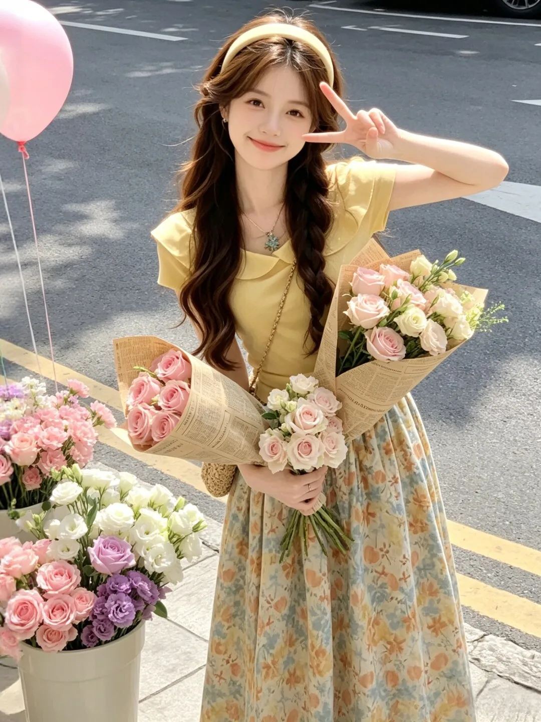 

Gentle Wind Unique Beautiful Floral Half Skirt Two Piece Set Anti Aging Whole Set Summer 2026 Fashion Women's Ensemble
