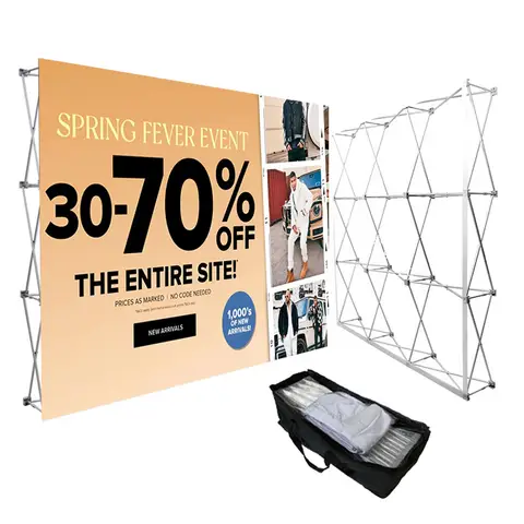 8x8FT Custom Portable Pop Up Backdrop Display Trade Show Display Exhibition Booth for Outdoor Business Events Advertising Decor