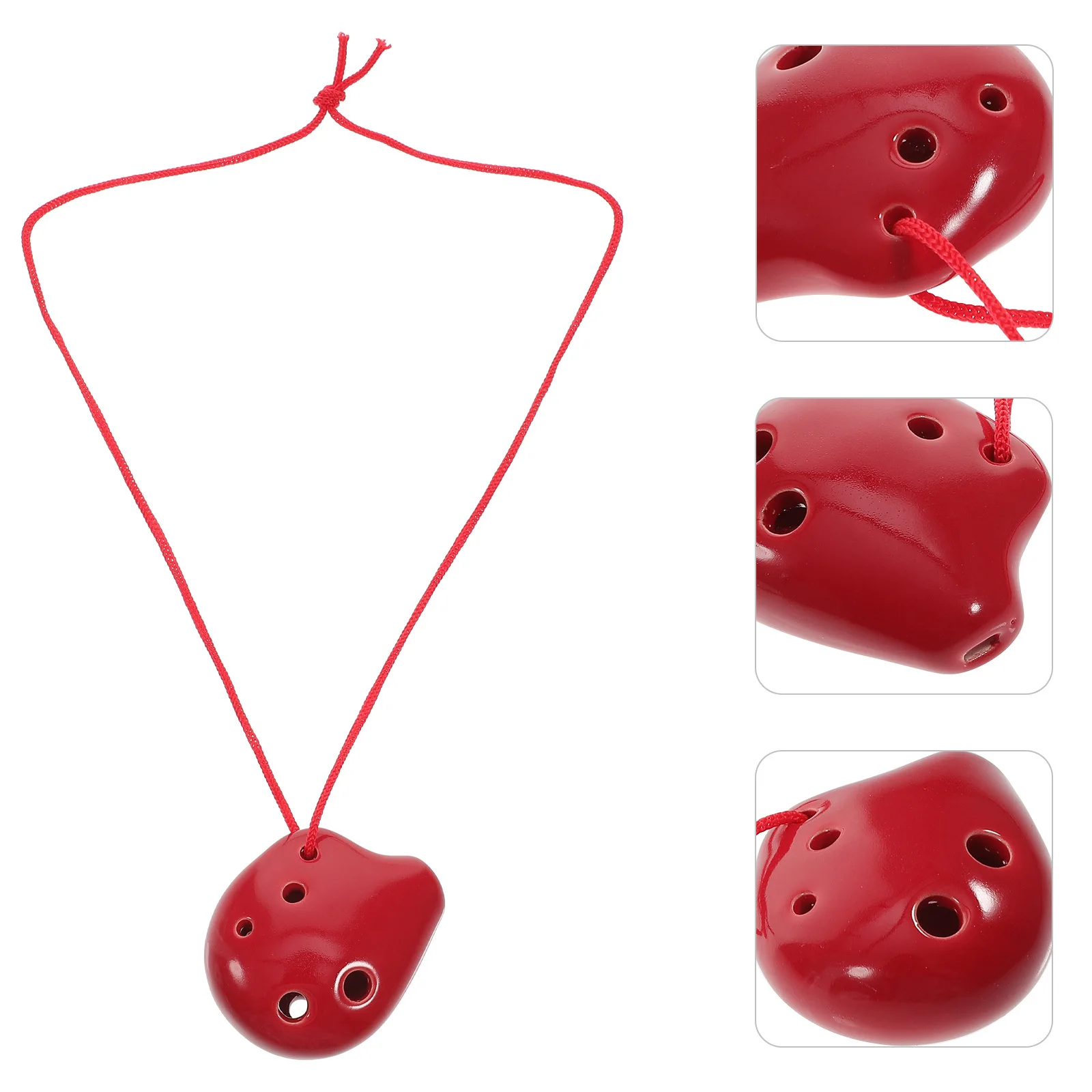 

2Pcs 6 Hole Ceramic Ocarina Musical Instrument Easy to Learn Beautiful Sounds Gift for Beginners Ocarina Flute