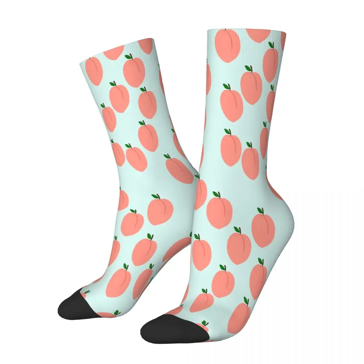 Funny Peach Fruit Socks Male Mens Women Summer Stockings Harajuku