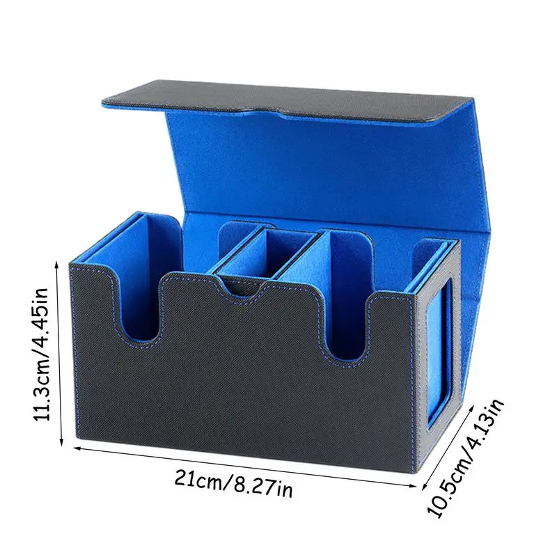 Trading Card Storage Case Large Capacity Magnetic Card Collection Storage With Dice Tray Sturdy Organizer For Children Teenagers