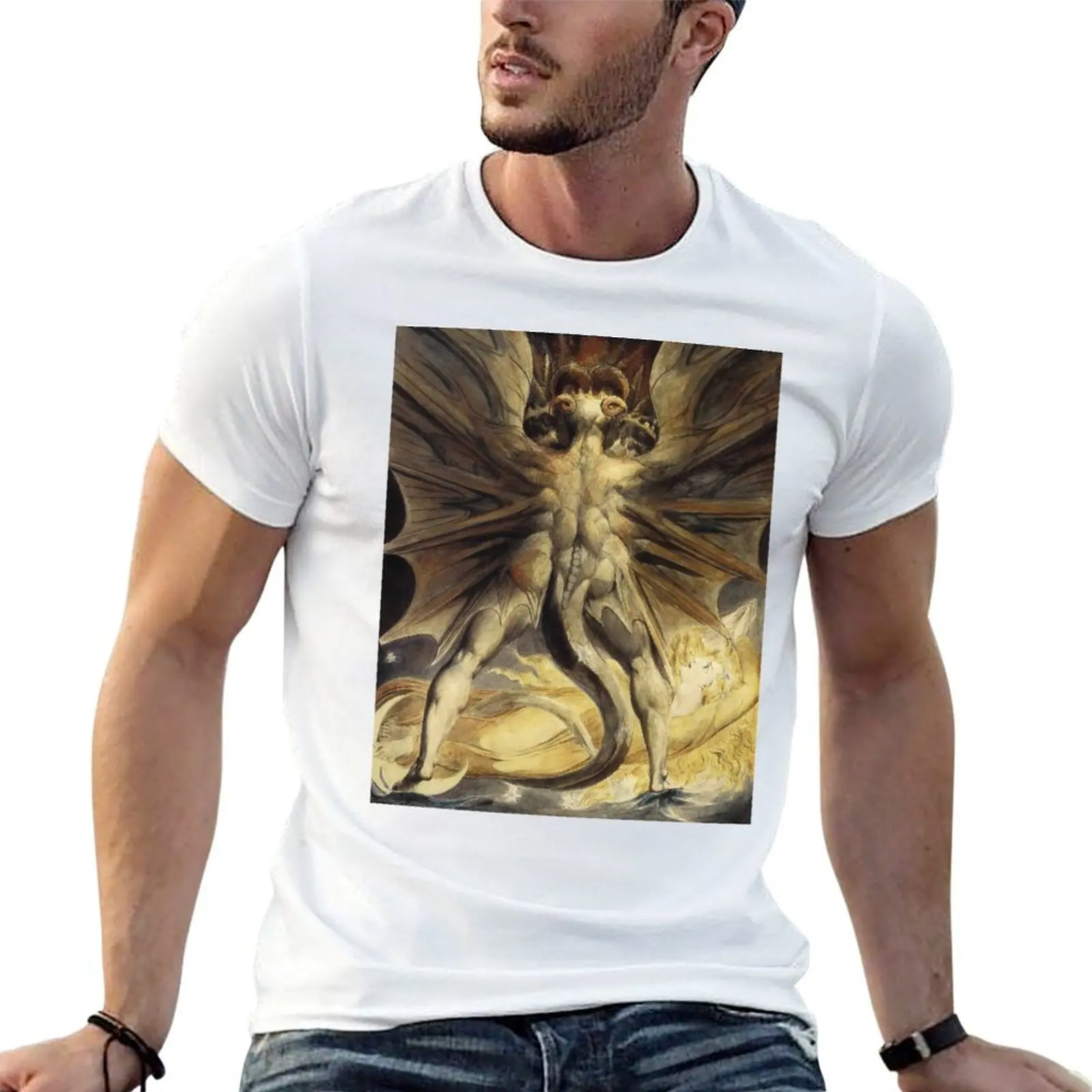 The Great Red Dragon and the Woman Clothed in Sun by William Blake T-Shirt cute clothes graphic shirts t shirt men