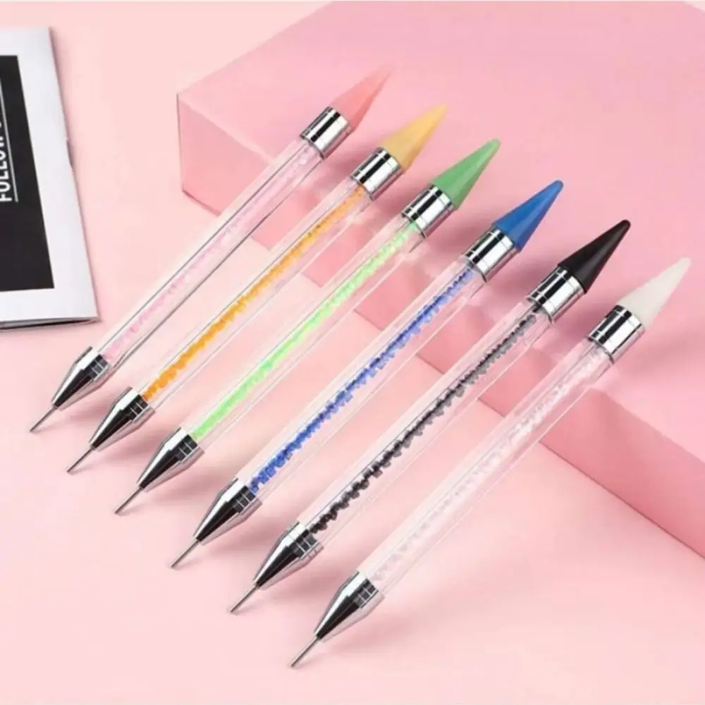 Acrylic Rhinestone Picker Dotting Pen Red Green Blue Dual Ended Point Drill Pen DIY Decoration Tool Rhinestone Gem Picker Crafts
