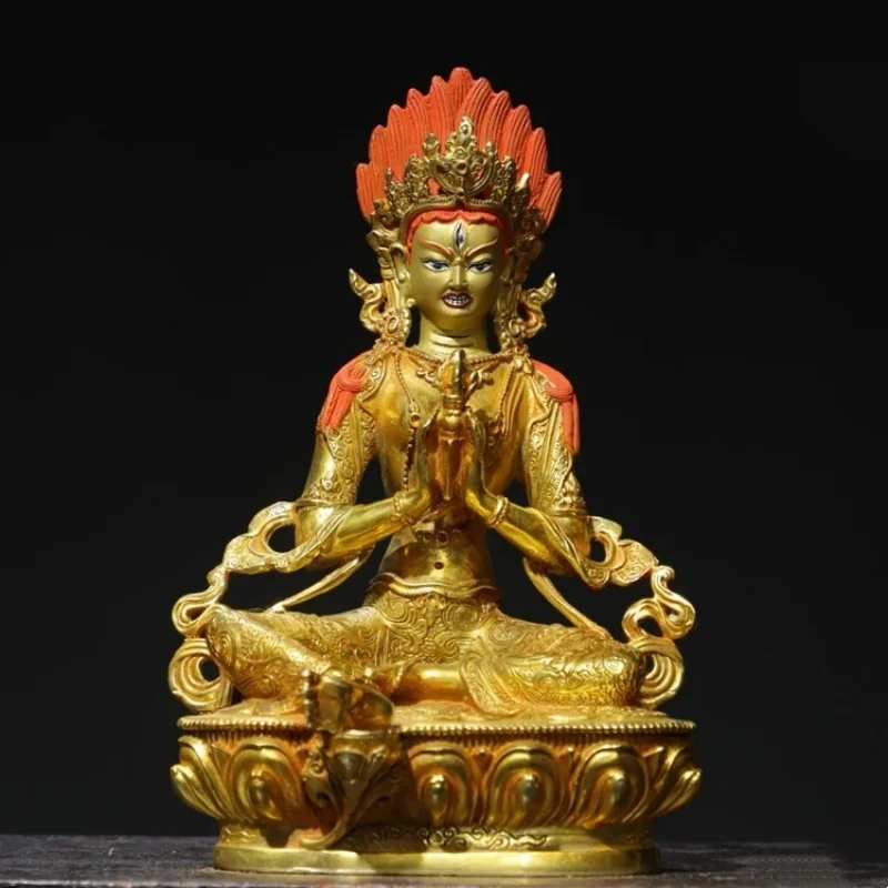 Brass Vajrapani Buddha Statue Antique Home Temple fengshui Decor Protector Buddha Desk Ornament modern exquisite handicraft