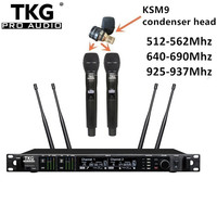 TKG True Diversity AD4D condenser handhold lavalier headset uhf Dual Channel outdoor stage sound system wireless microphone